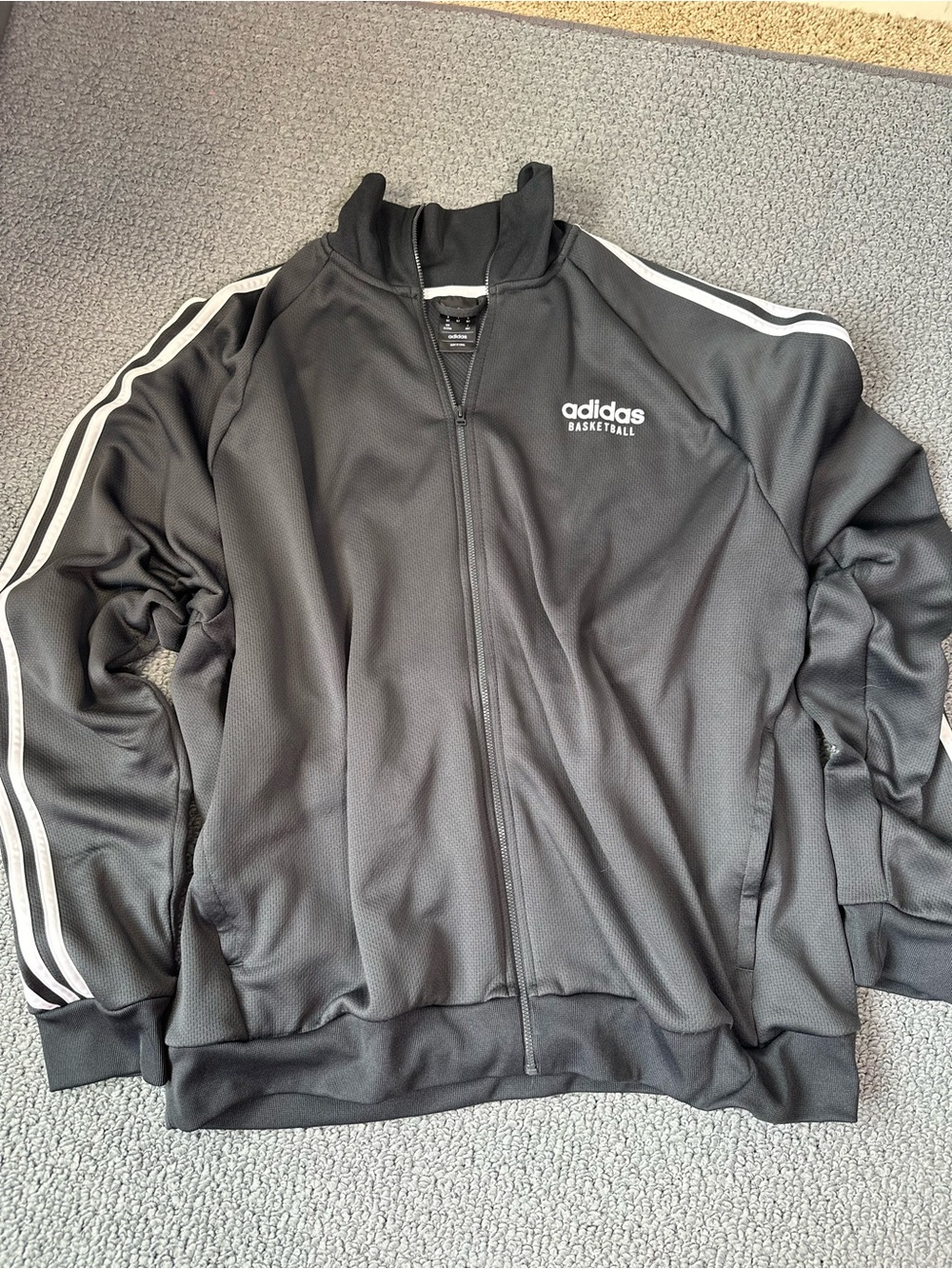 Adidas Men’s Black Basketball Track Jacket Size XL